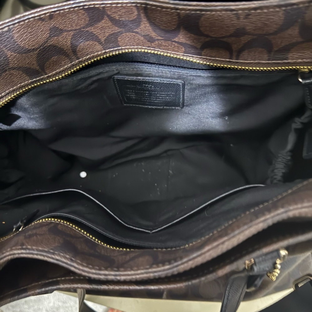 Coach Dark Brown Signature Tote - Picture 3 of 8